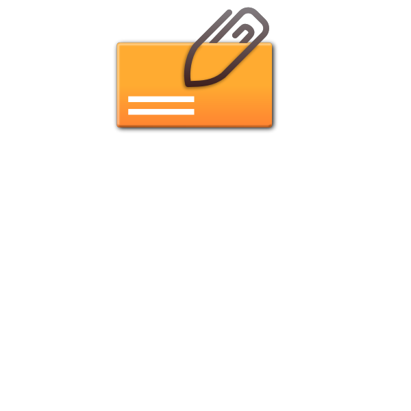 SVG Card with paperclip vector illustration