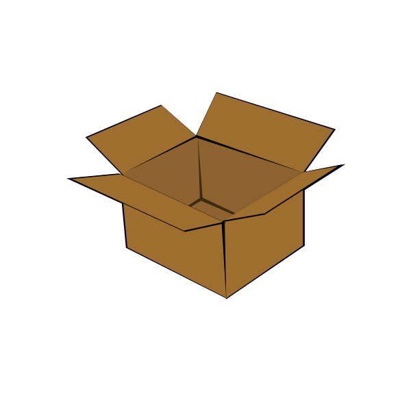 SVG Cardboard box vector clip art