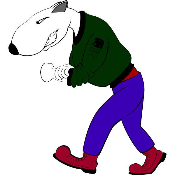 SVG Caricature of a bull terrier dog