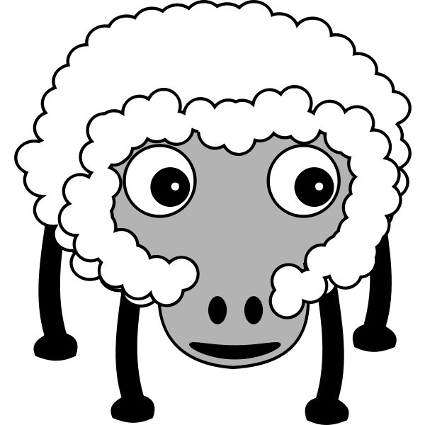 SVG Caricature of a sheep