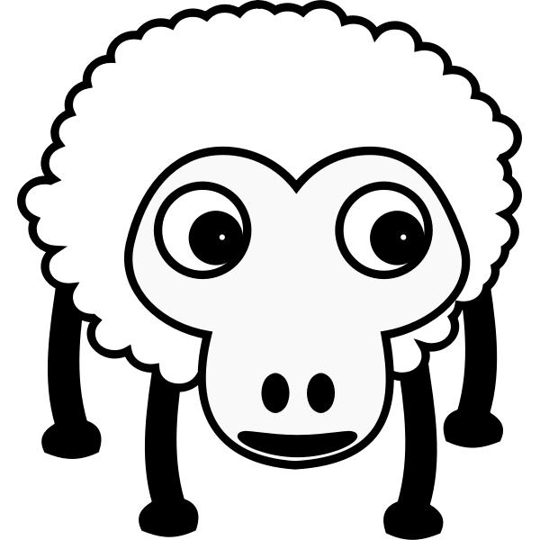SVG Caricature of sheep