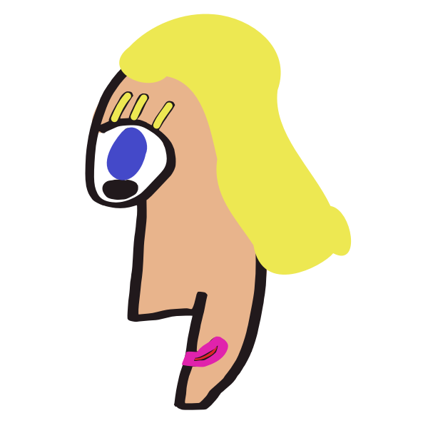 SVG Caricature woman head