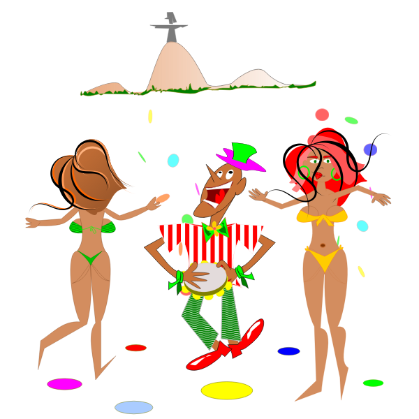 SVG carnaval e sambistas