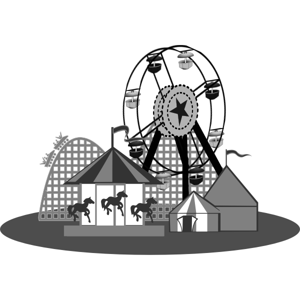 SVG Carnival scene vector illustration