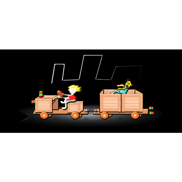 SVG carrinho de madeira REMIX
