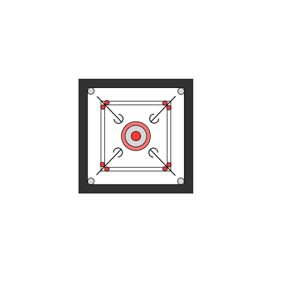 SVG Carrom board top view vector illustration
