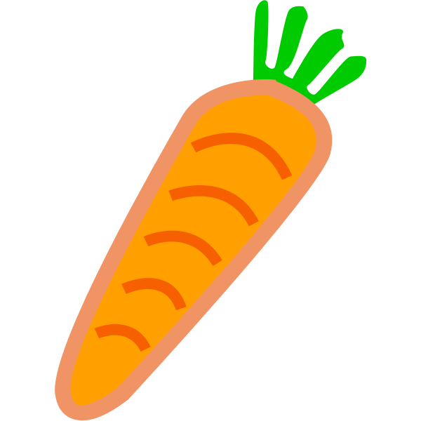 SVG carrot orange with green leafs
