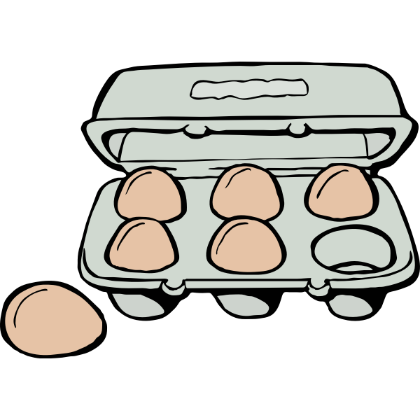 SVG Carton of brown eggs