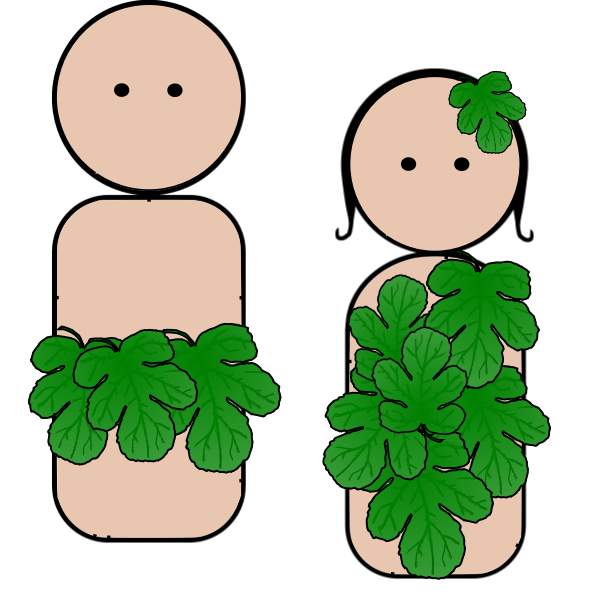 SVG Cartoon Adam and Eve