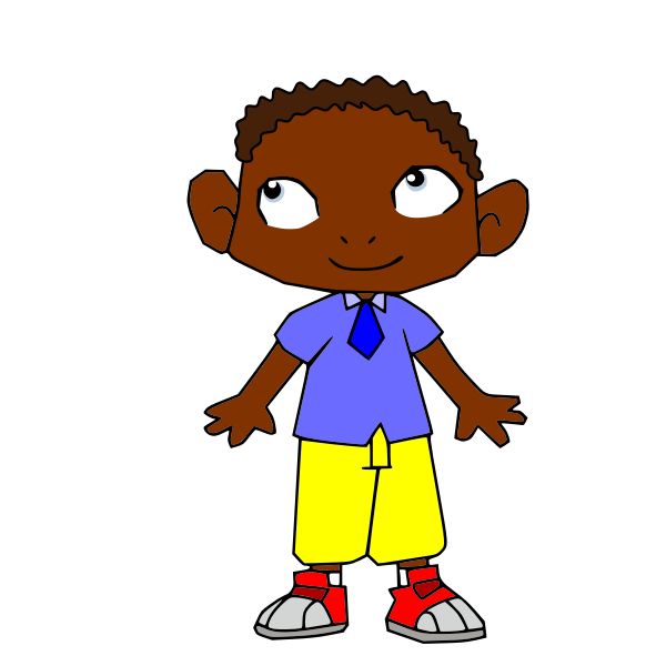 SVG Cartoon African boy