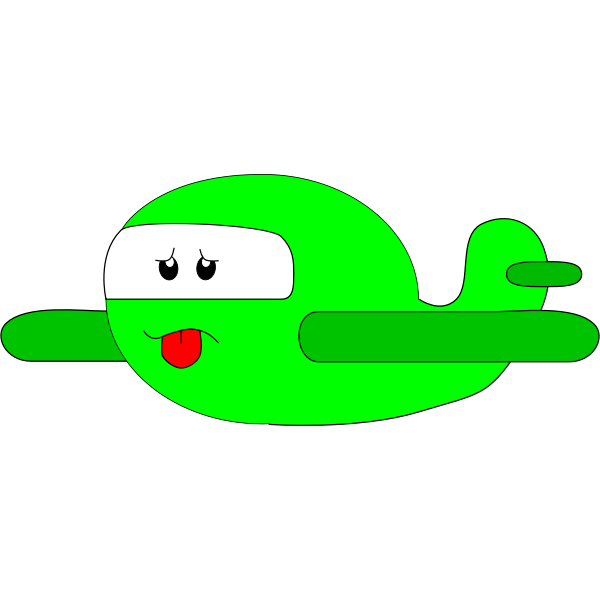 SVG Cartoon airplane vector