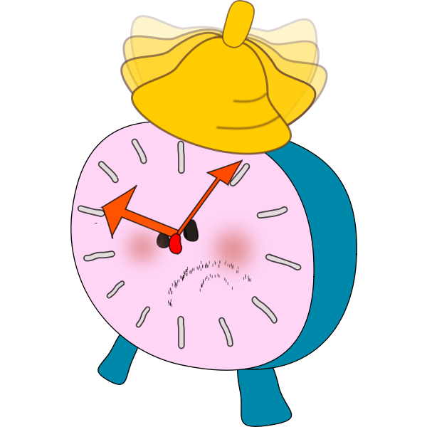 SVG Cartoon alarm clock vector image
