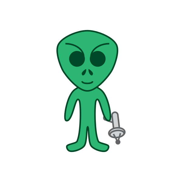 SVG Cartoon alien