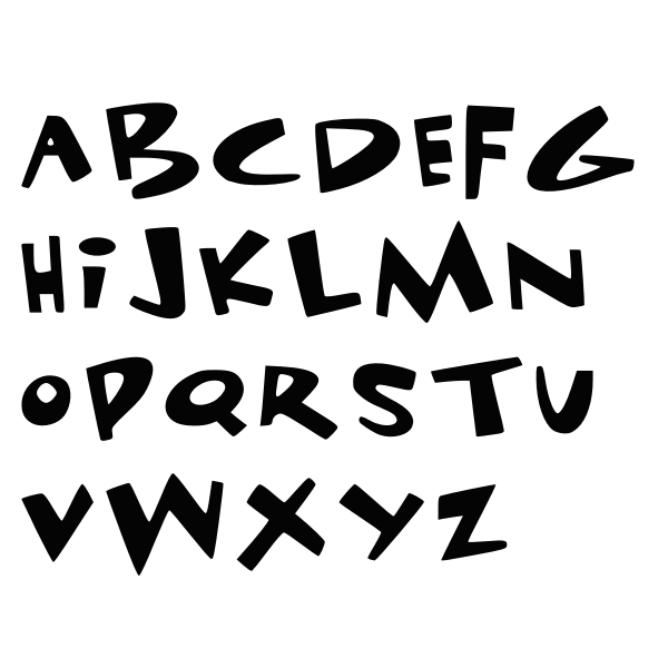 SVG Cartoon Alphabet