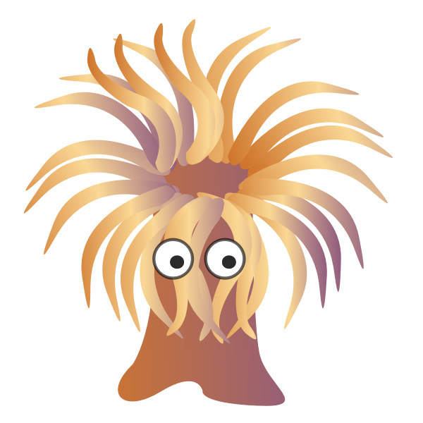 SVG Cartoon anemone