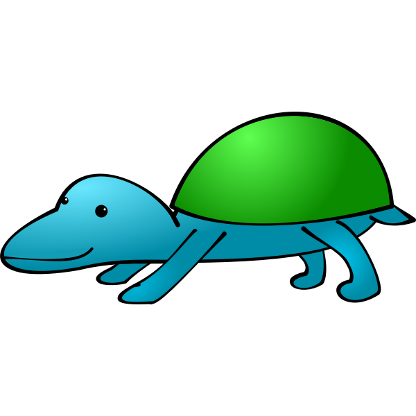 SVG Cartoon animal with shell vector image