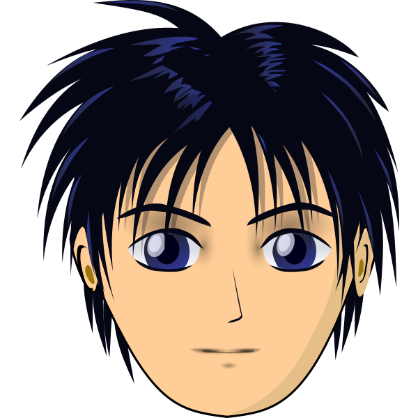 SVG Cartoon anime boy