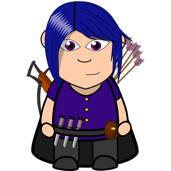 SVG Cartoon archer