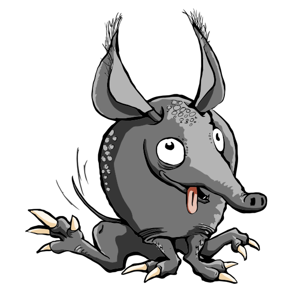 SVG Cartoon armadillo