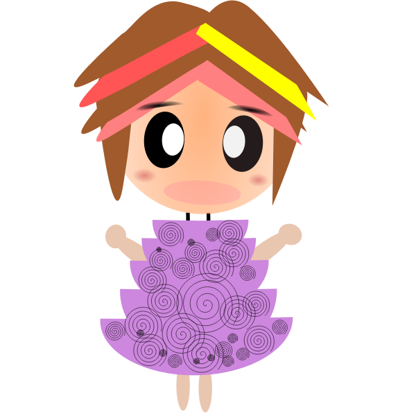 SVG Cartoon arty girl