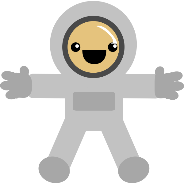 SVG Cartoon astronaut