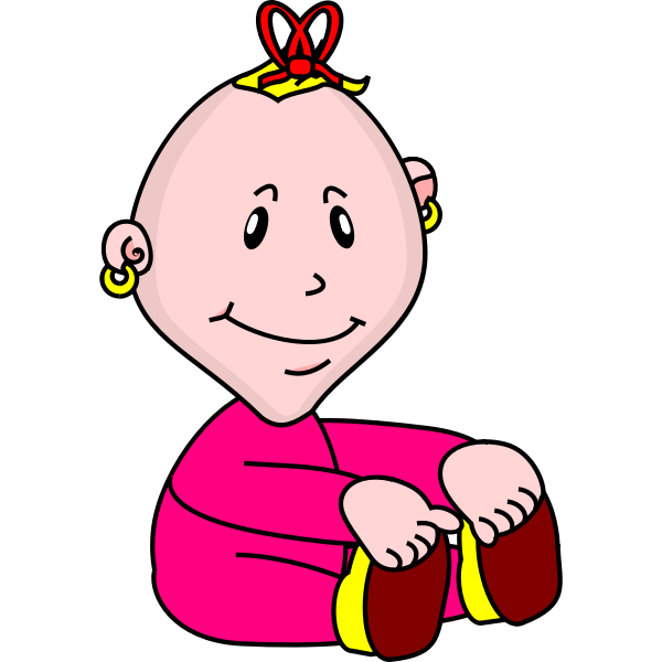 SVG Cartoon baby girl