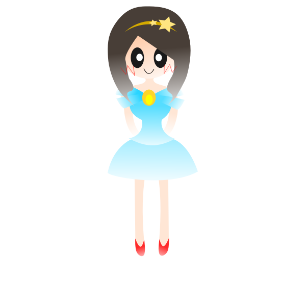 SVG Cartoon ballerina vector image