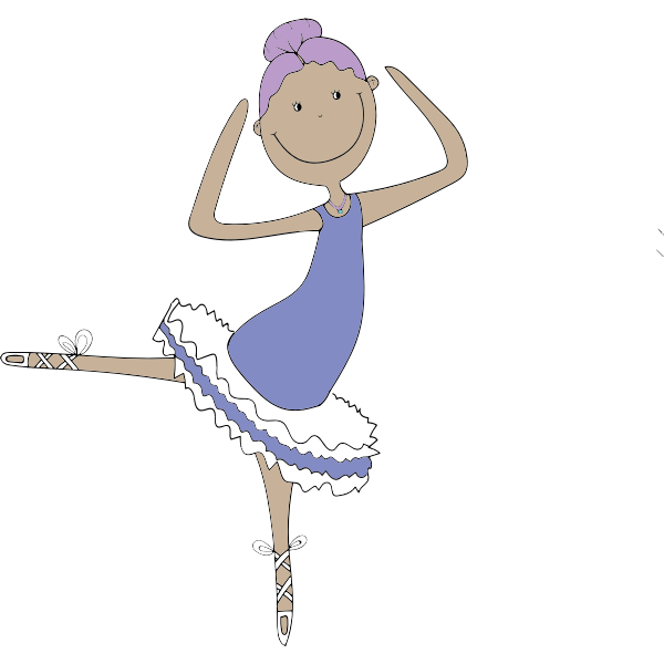 SVG Cartoon ballet dancer
