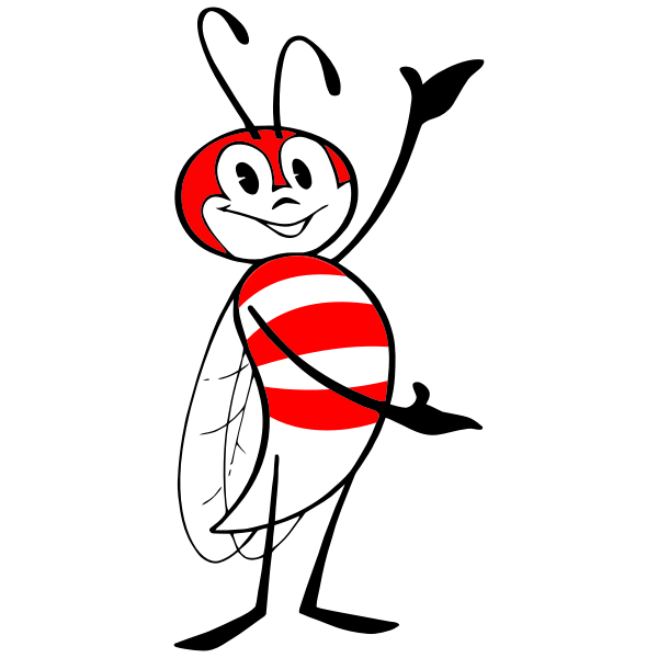 SVG Cartoon bee vector image