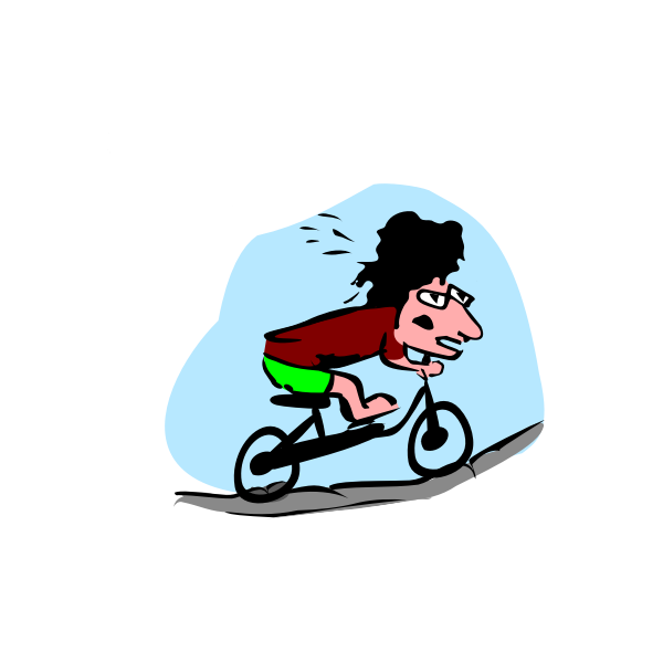 SVG Cartoon biker vector