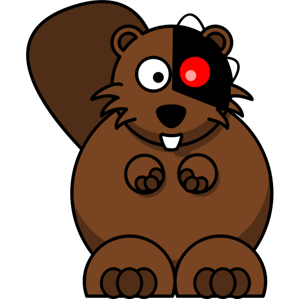 SVG Cartoon bionic beaver