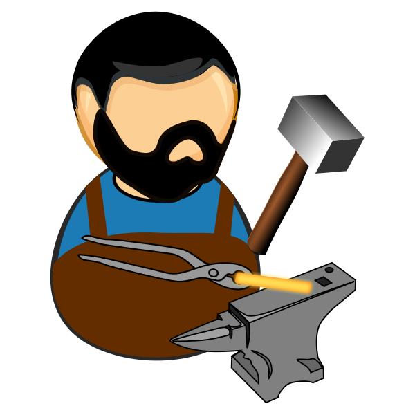SVG Cartoon blacksmith