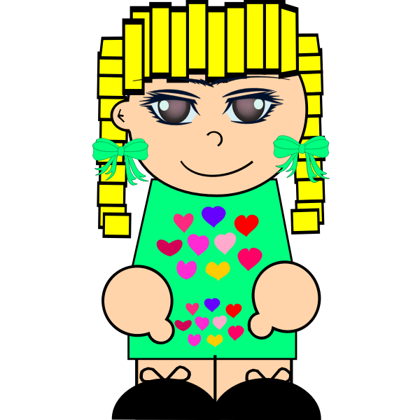 SVG Cartoon blond girl