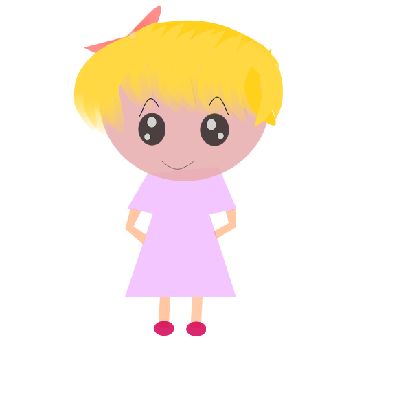 SVG Cartoon blond girl vector image