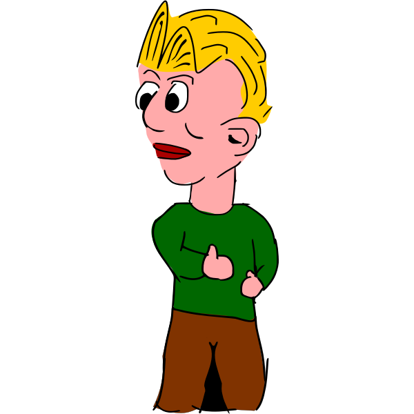SVG Cartoon blond guy