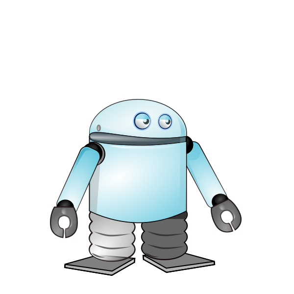 SVG Cartoon blue robot vector image