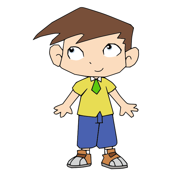 SVG Cartoon boy image