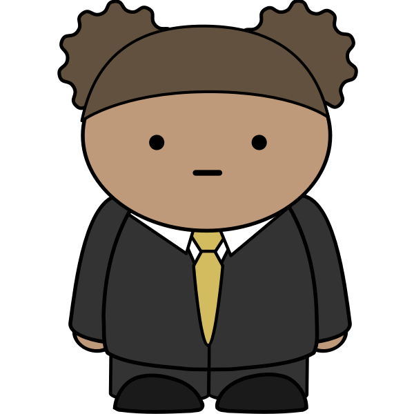 SVG Cartoon boy in suit