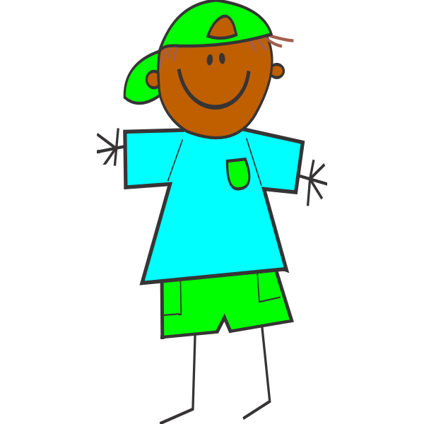 SVG Cartoon boy sketch