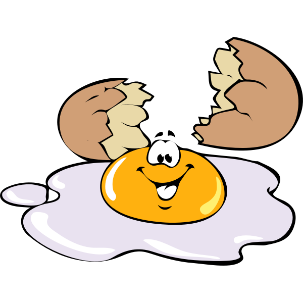 SVG Cartoon broken egg vector illustration