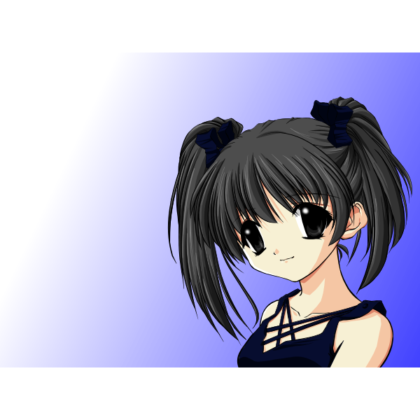 SVG Cartoon brunette