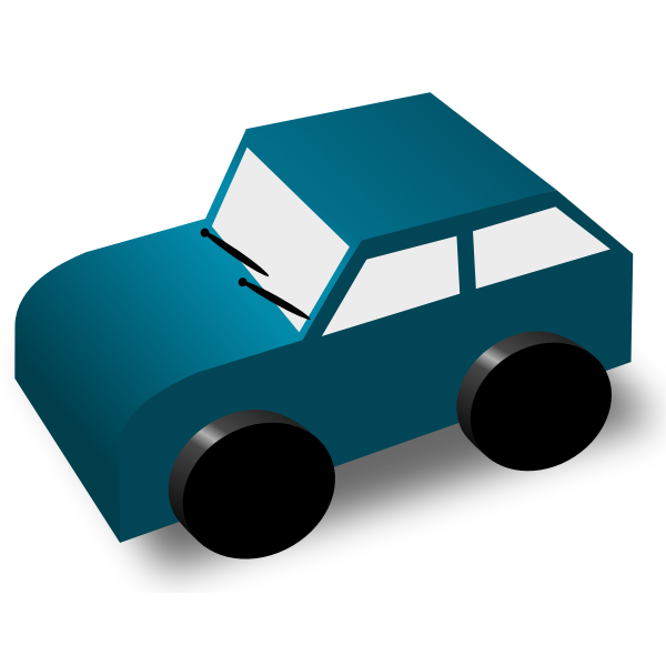 SVG Cartoon Car Vector Illustration