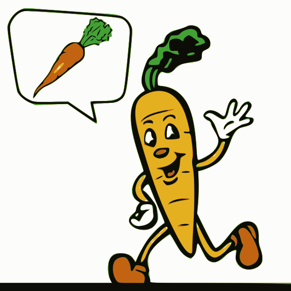 SVG Cartoon carrot image