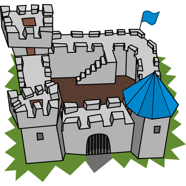 SVG Cartoon castle vector clip art
