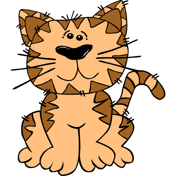 SVG Cartoon Cat Sitting