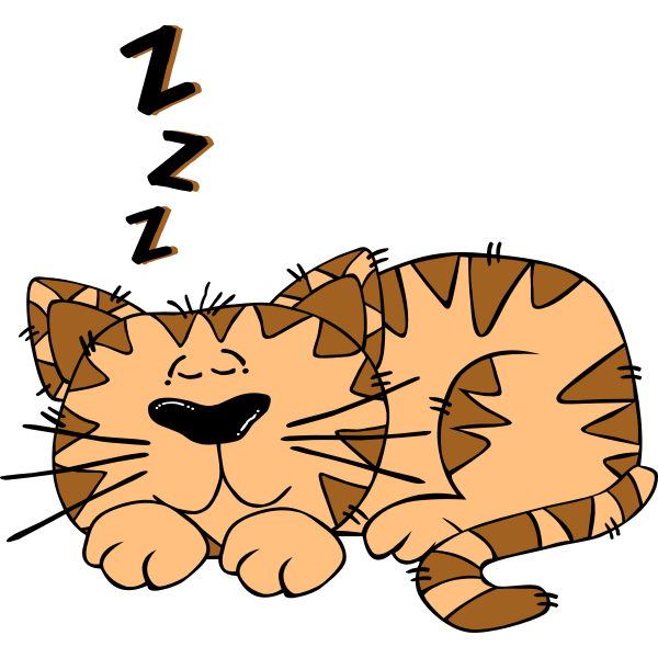 SVG Cartoon Cat Sleeping