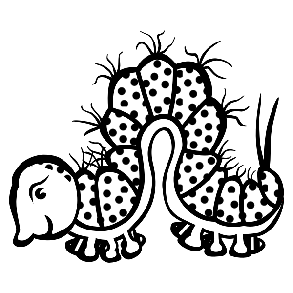 SVG Cartoon caterpillar clip art