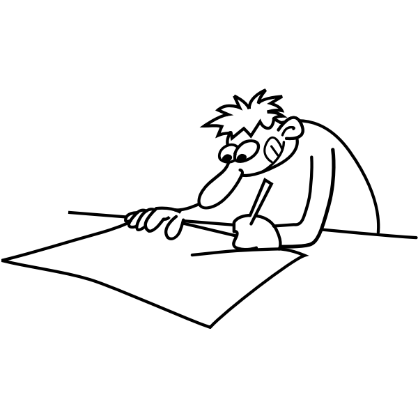SVG Cartoon character drawing