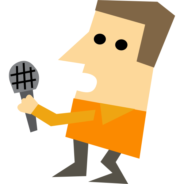 SVG Cartoon character of a journalist