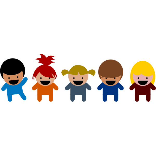SVG Cartoon characters kids vector graphics